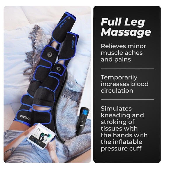 🆕 ReAthlete Air-C + Heat Therapy Air Compression Full Leg Massagers - Picture 3 of 9